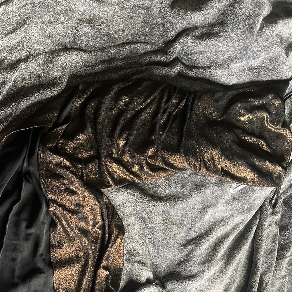 Metallic Black and Gold Fabric